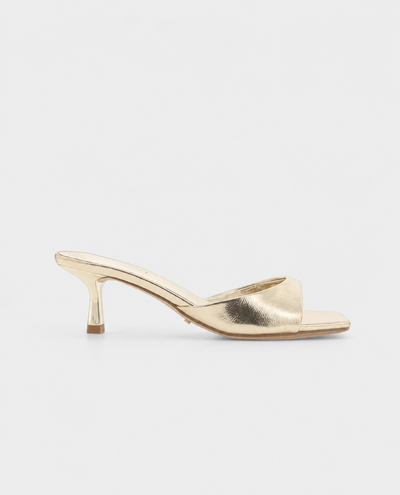 Luciana Gold Slide Mule Heel