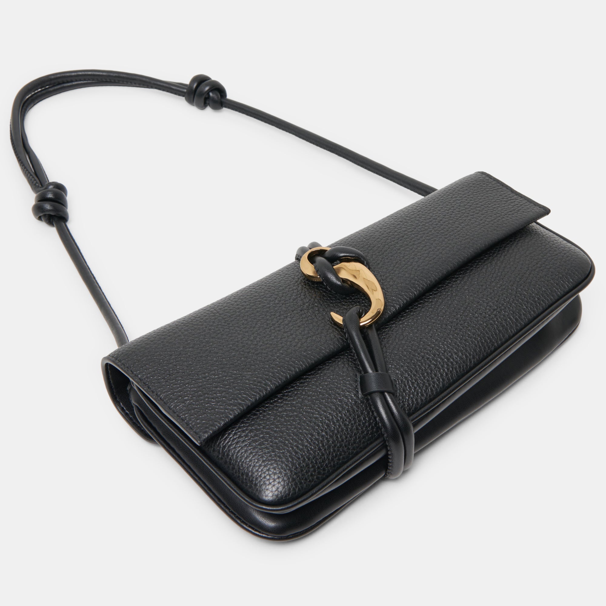Sorelle Black Leather Shoulder Bag