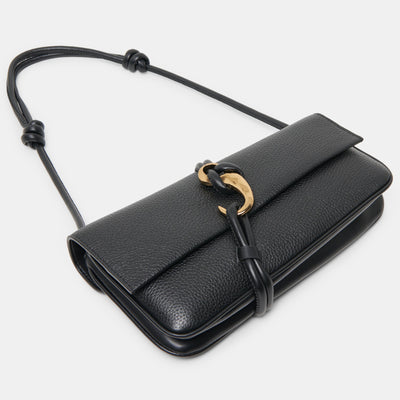 Sorelle Black Leather Shoulder Bag