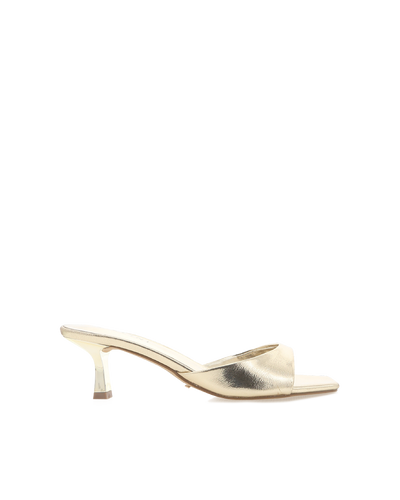 Luciana Gold Slide Mule Heel